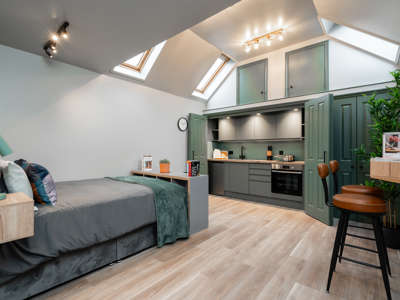 Stylish, fully furnished modern studio designed for living well image